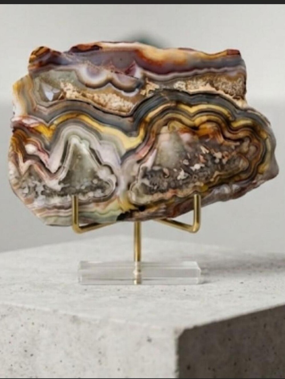 High Grade Rare Laguna Lace Agate Specimen-New-Tight Banding Portal Crystal Art